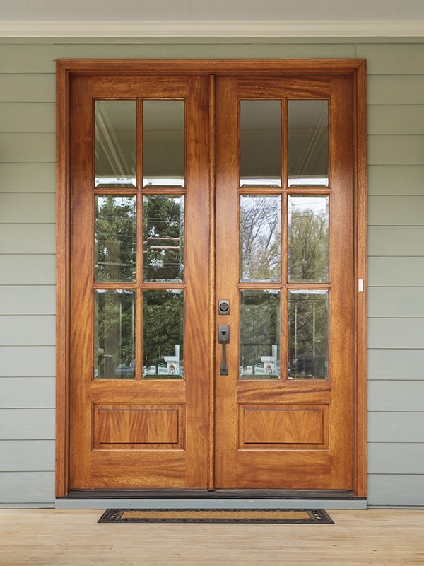 Exterior Doors Building Materials, Wooden Double Entry Doors With Glass